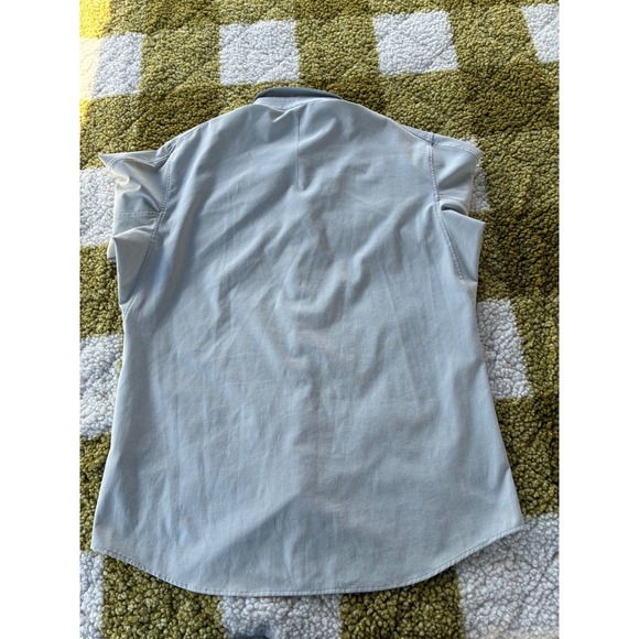 Lululemon Mens New Venture Long Sleeve Shirt Light Gray Ripstop Button Down L - Picture 8 of 8